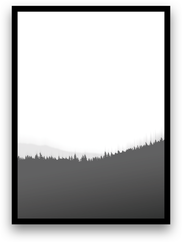 Surland - Sauerland - Poster grey Treeline